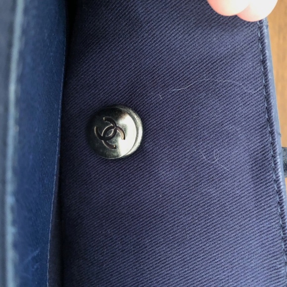 Chanel Blue Quilted Caviar Leather CC Tote Bag - Large - Picture 10 of 12